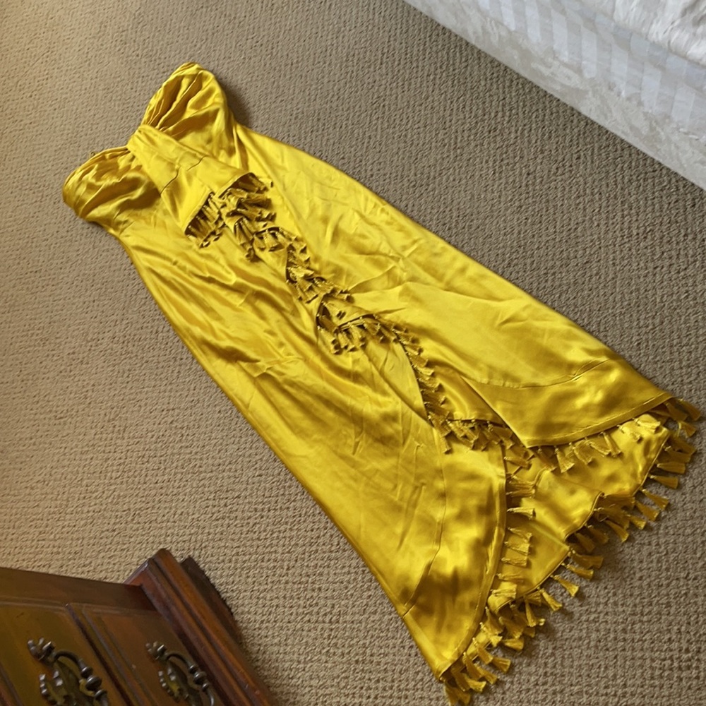 Cinq a sept Elise yellow tassel dress - Picture 2 of 10